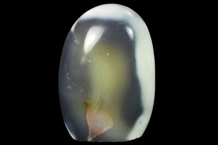 Free-Standing, Polished Blue and White Agate - Madagascar #140365